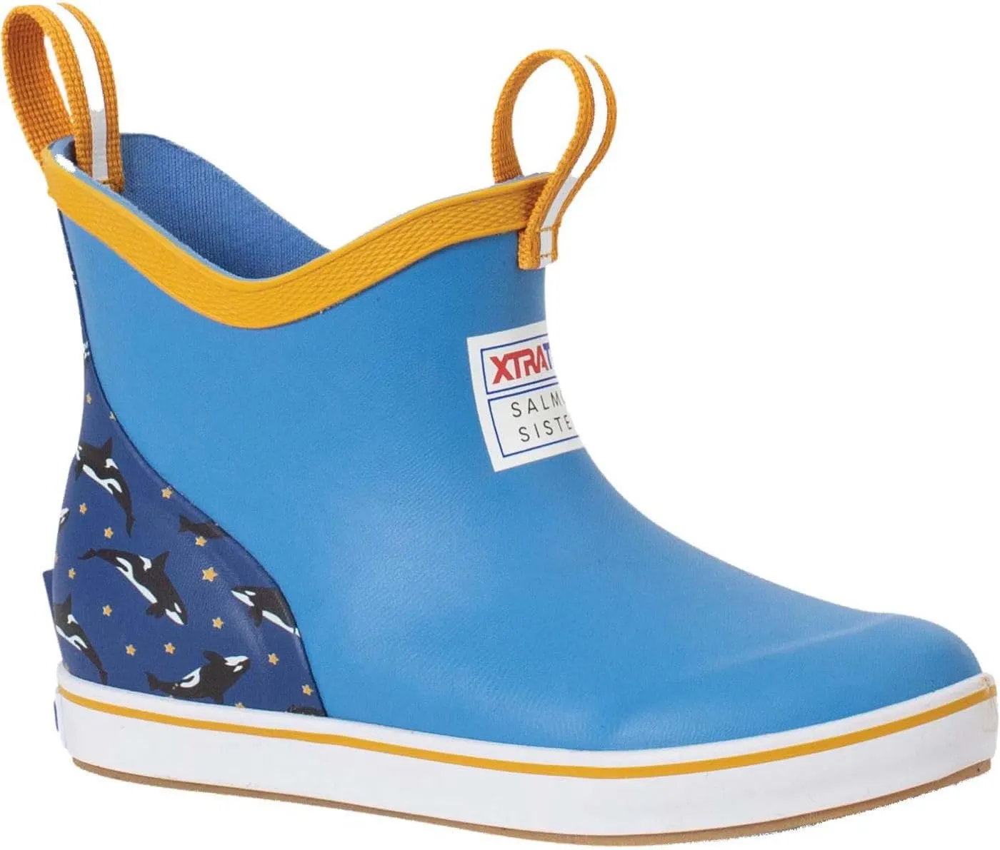 Xtratuf Kids' Salmon Sisters Ankle Deck Boot, Blue, Size 13(M)