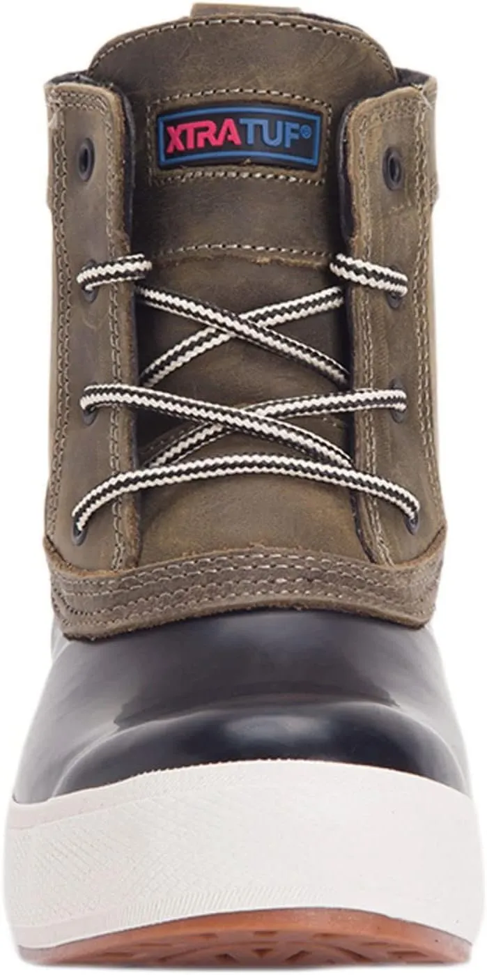 Xtratuf Women's 6in Casual Over-The-Ankle Waterproof Slip-Resistant Arch Support Leather Legacy Lace Boots
