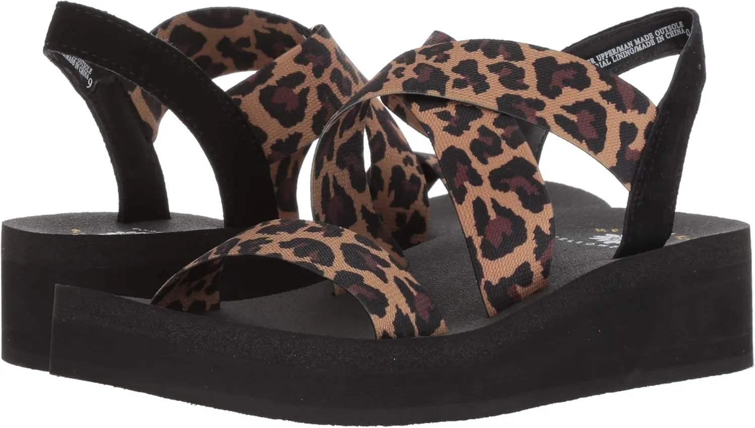 Yellow Box Women's Criss Cross Stretch Elastic Lightweight Wedge Sandal
