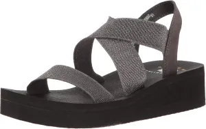 Yellow Box Women's Criss Cross Stretch Elastic Lightweight Wedge Sandal