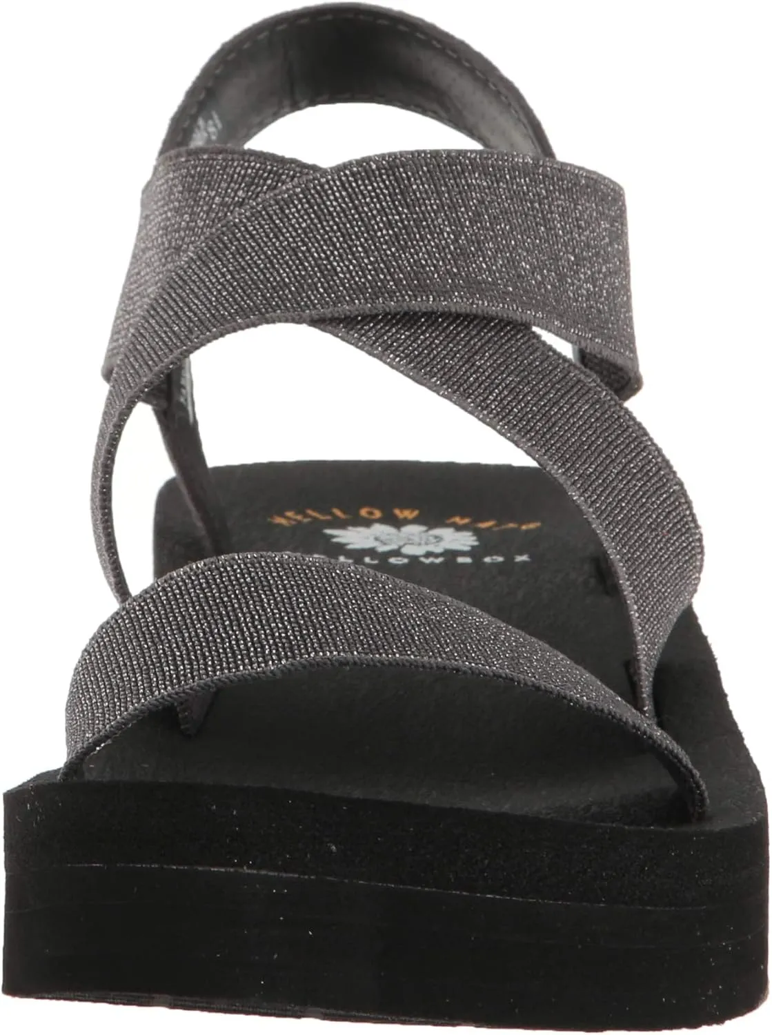 Yellow Box Women's Criss Cross Stretch Elastic Lightweight Wedge Sandal