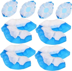 Zerodeko Decorative Non-woven Fabric Boot Covers Non-slip Breathable Easy to Wear for Indoor Shoes